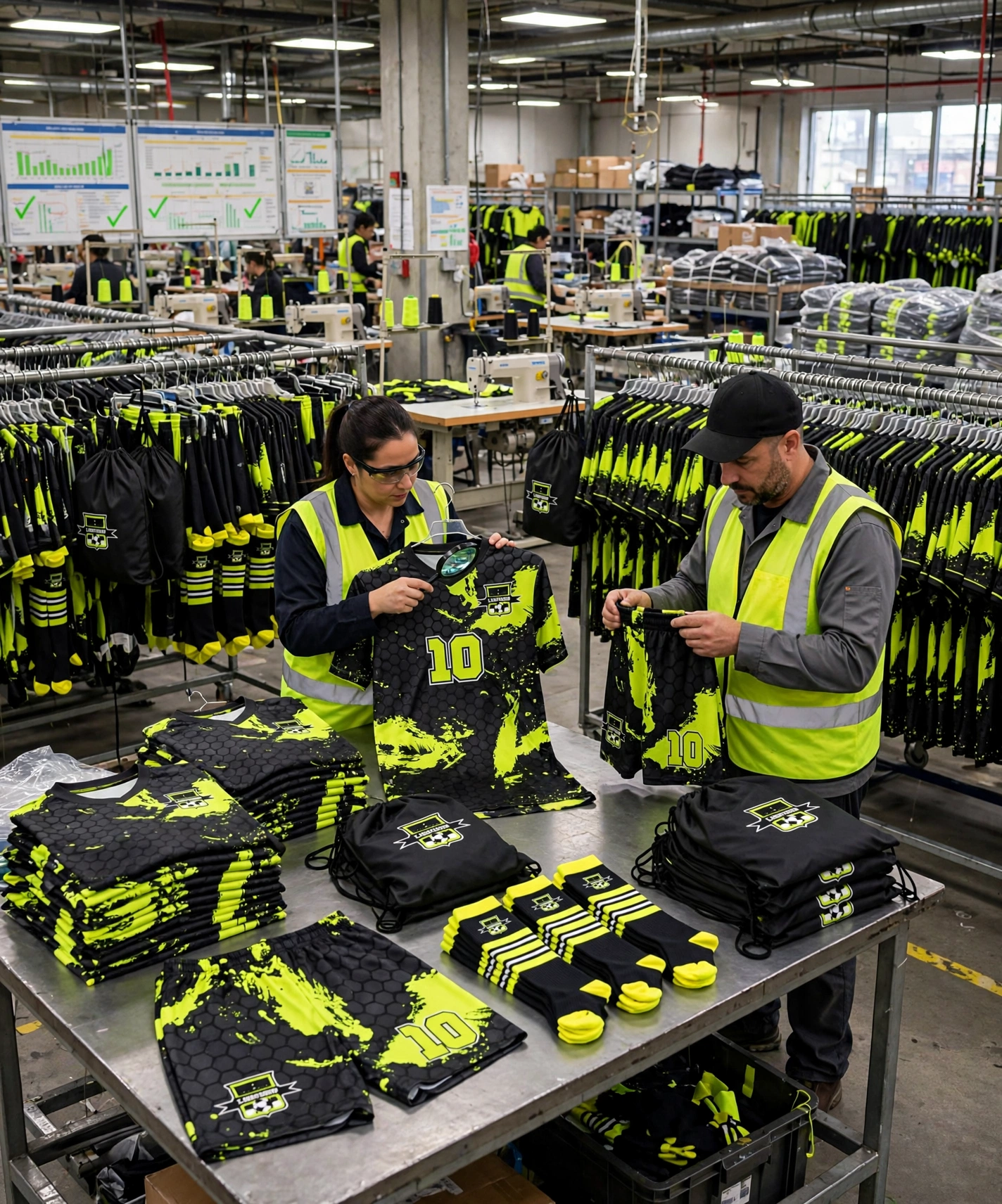 Black-neon 10 kits mass produced in factory with QC inspection.
