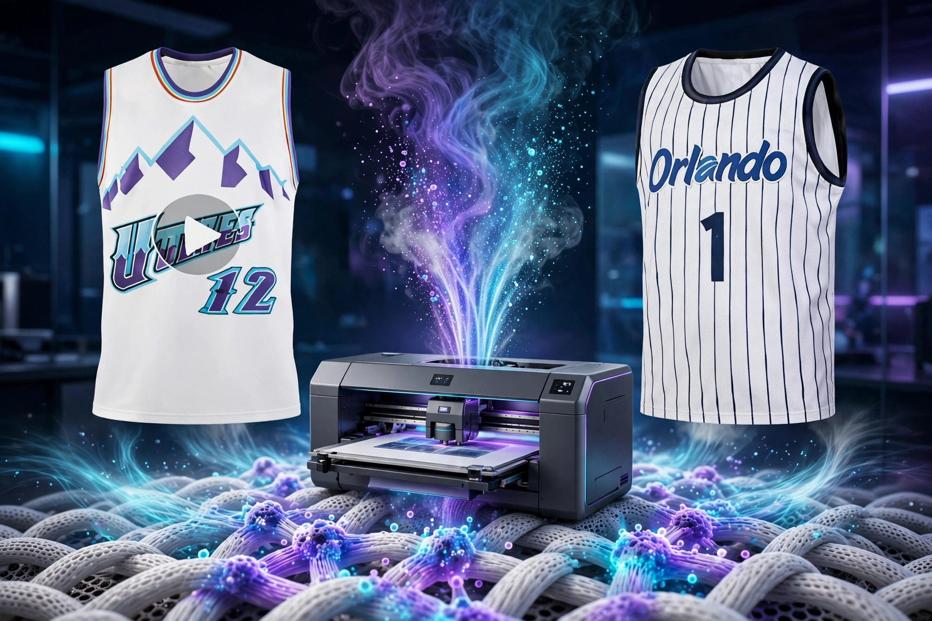 Full sublimation tech WOLVES Orlando jerseys ink fusing