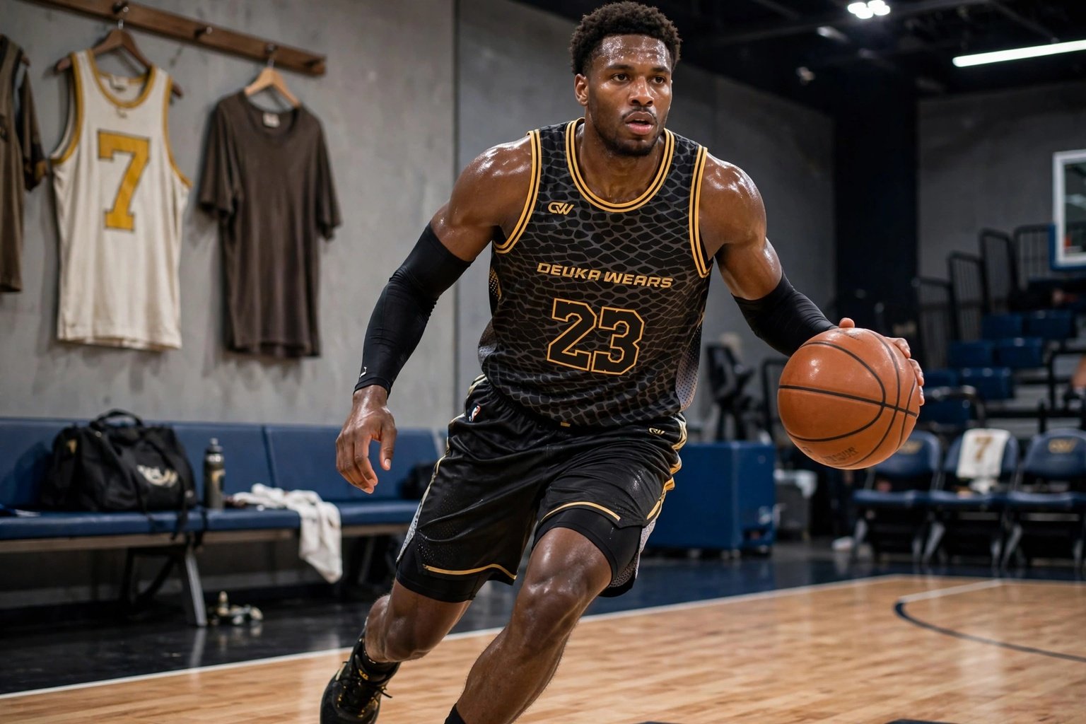 Evolution of hardwood apparel why customization matters - modern Deuka Wears 23 basketball jersey featherlight comfort ventilation ergonomic stretch vs old cotton jerseys - wholesale custom basketball jerseys