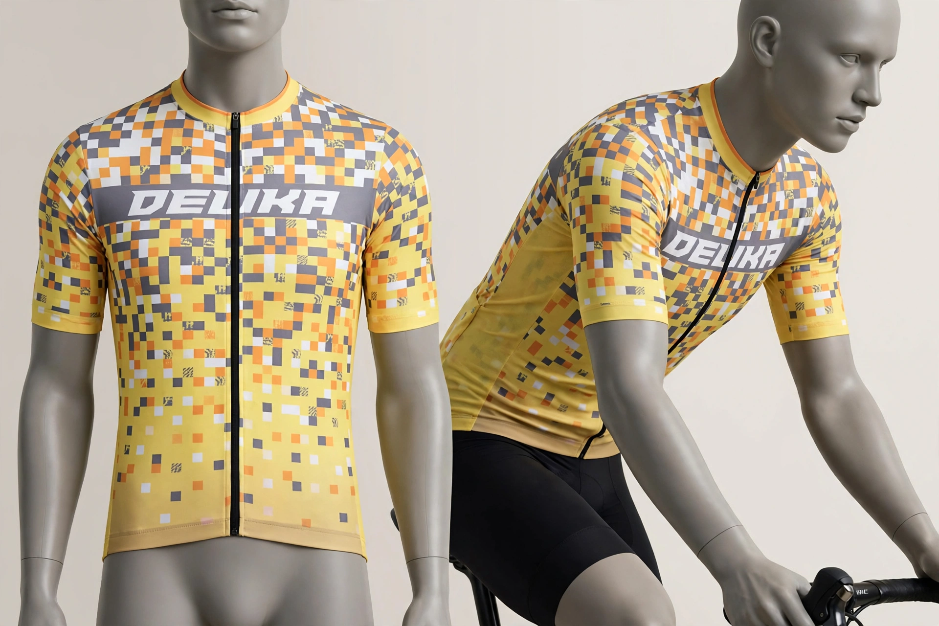 Club fit endurance comfort cut yellow Delika cycling jersey relaxed chest balanced waist diverse rider builds long training